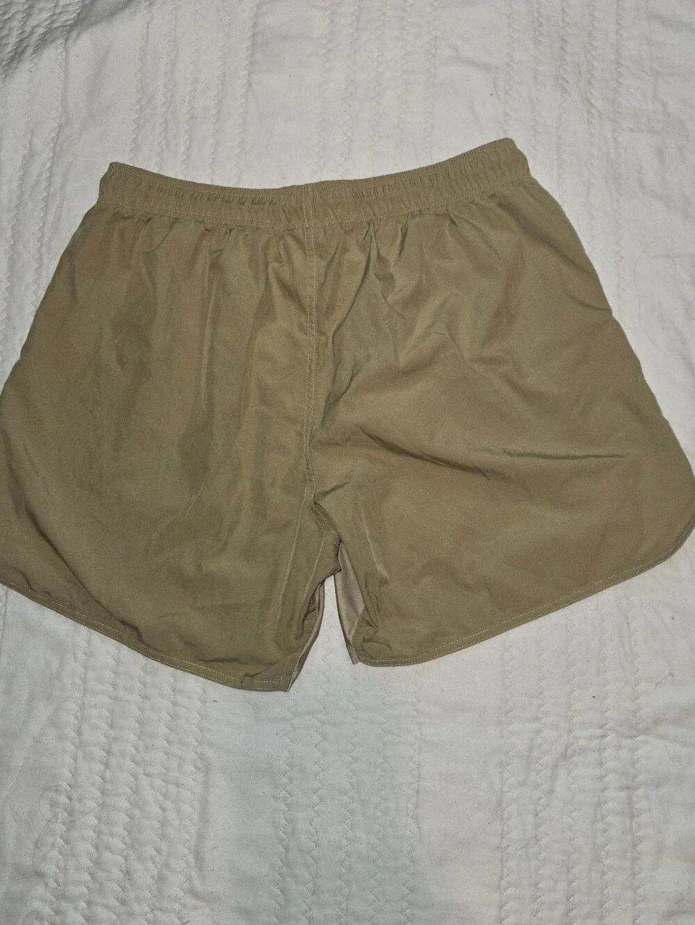 Men's Athletic Shorts with Skull Logo - Khaki